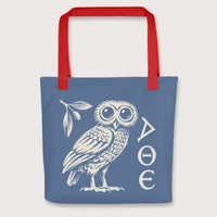 Red Owl of Athena Bag - history buff gift by HistoHead