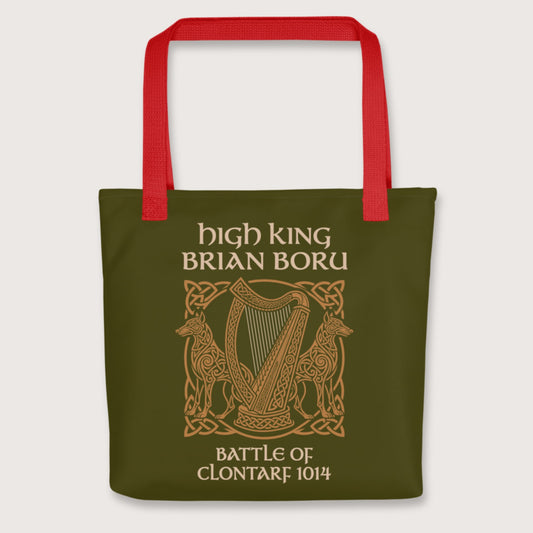 Red Brian Boru Bag - history buff gift by HistoHead