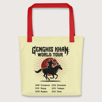 Red Genghis Khan World Tour Bag - history buff gift by HistoHead