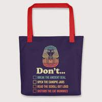 Red King Tutankhamun Advice Bag - history buff gift by HistoHead