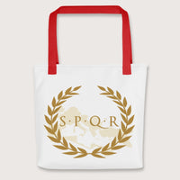 Red Roman SPQR Banner Bag - history buff gift by HistoHead