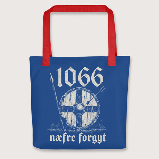 Red 1066 Never Forget in Old English Bag - history buff gift by HistoHead
