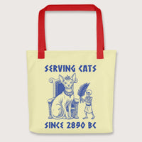 Red Serving Cats Since 2890 BC Bag - history buff gift by HistoHead