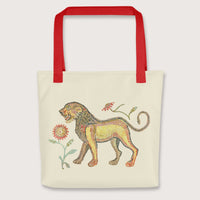 Red Ancient Roman Mosaic Lion Bag - history buff gift by HistoHead