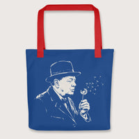 Red Winston Churchill Blowing Wishes Bag - history buff gift by HistoHead