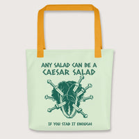Yellow Caesar Salad Bag - history buff gift by HistoHead