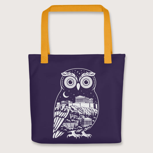 Yellow Athena Owl Bag - history buff gift by HistoHead