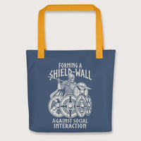 Yellow Shieldwall Against Social Interaction Bag - history buff gift by HistoHead