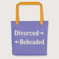 Yellow Divorced and Beheaded Bag - history buff gift by HistoHead