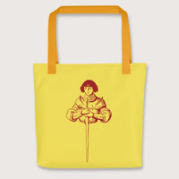 Yellow Joan of Arc Stamp Bag - history buff gift by HistoHead