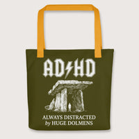 Yellow Always Distracted by Huge Dolmens Bag - history buff gift by HistoHead