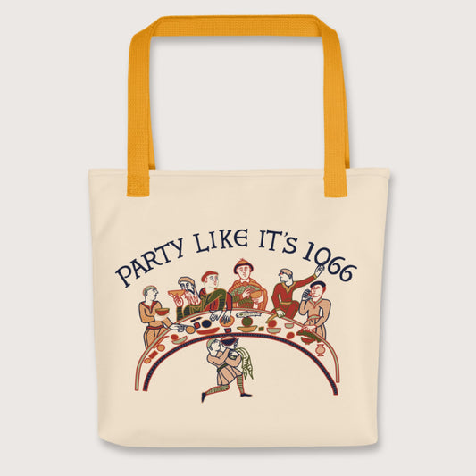 Yellow Bayeux Tapestry Party Like It's 1066 Bag - history buff gift by HistoHead