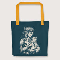 Yellow Cleopatra's Cats Bag - history buff gift by HistoHead