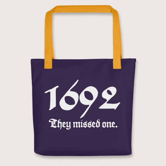 Yellow 1692 Witch Trials Bag - history buff gift by HistoHead