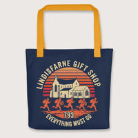 Yellow Lindisfarne Gift Shop 793 Bag - history buff gift by HistoHead