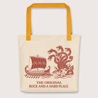 Yellow Odyssey Rock and a Hard Place Bag - history buff gift by HistoHead