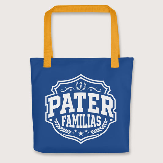Yellow Pater Familias Latin Bag - history buff gift by HistoHead