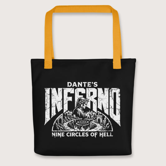 Yellow Dante's Inferno Bag - history buff gift by HistoHead