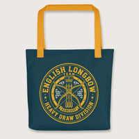 Yellow English Longbow Heavy Draw Division Bag - history buff gift by HistoHead
