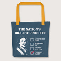Yellow Peter the Great's Beard Tax Bag - history buff gift by HistoHead