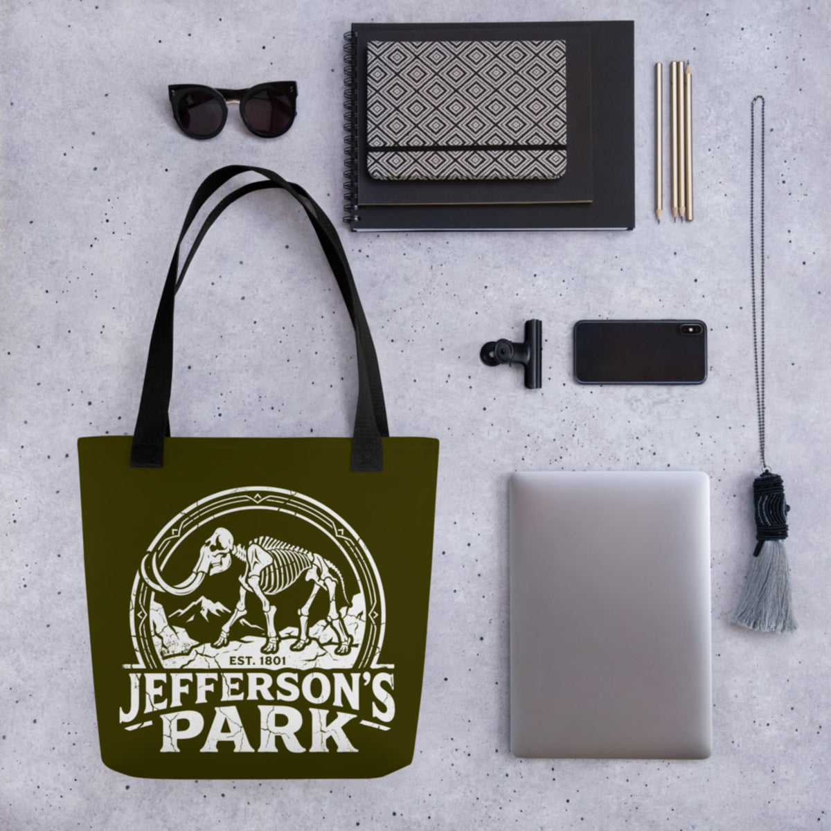 Jefferson's Park Bag - history buff gift by HistoHead