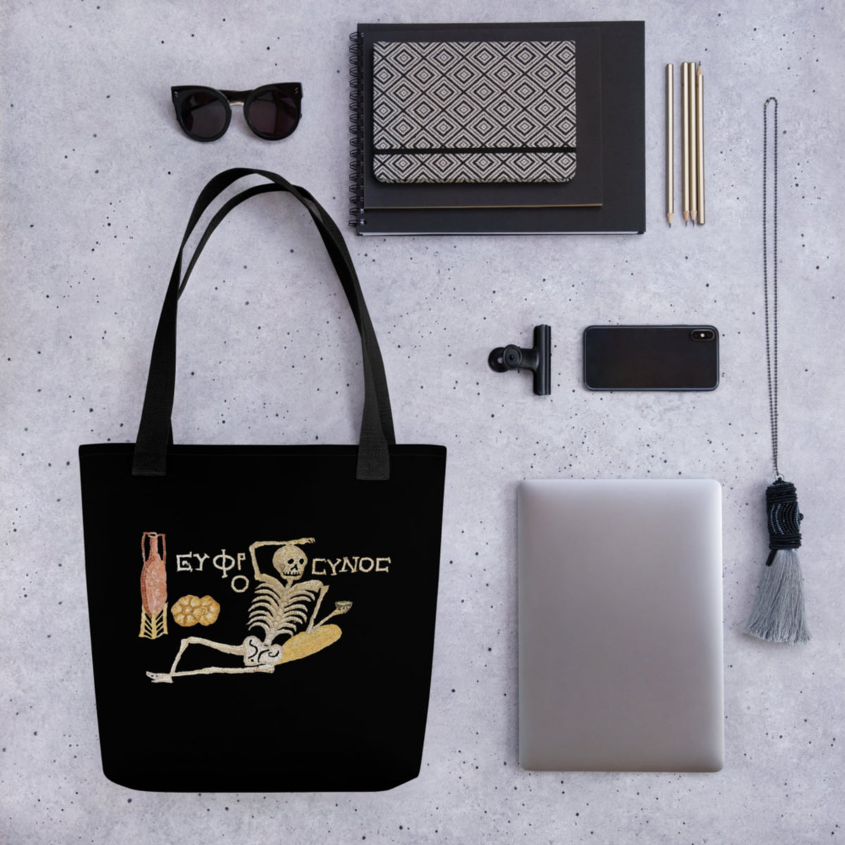 Skeleton Mosaic Bag - history buff gift by HistoHead