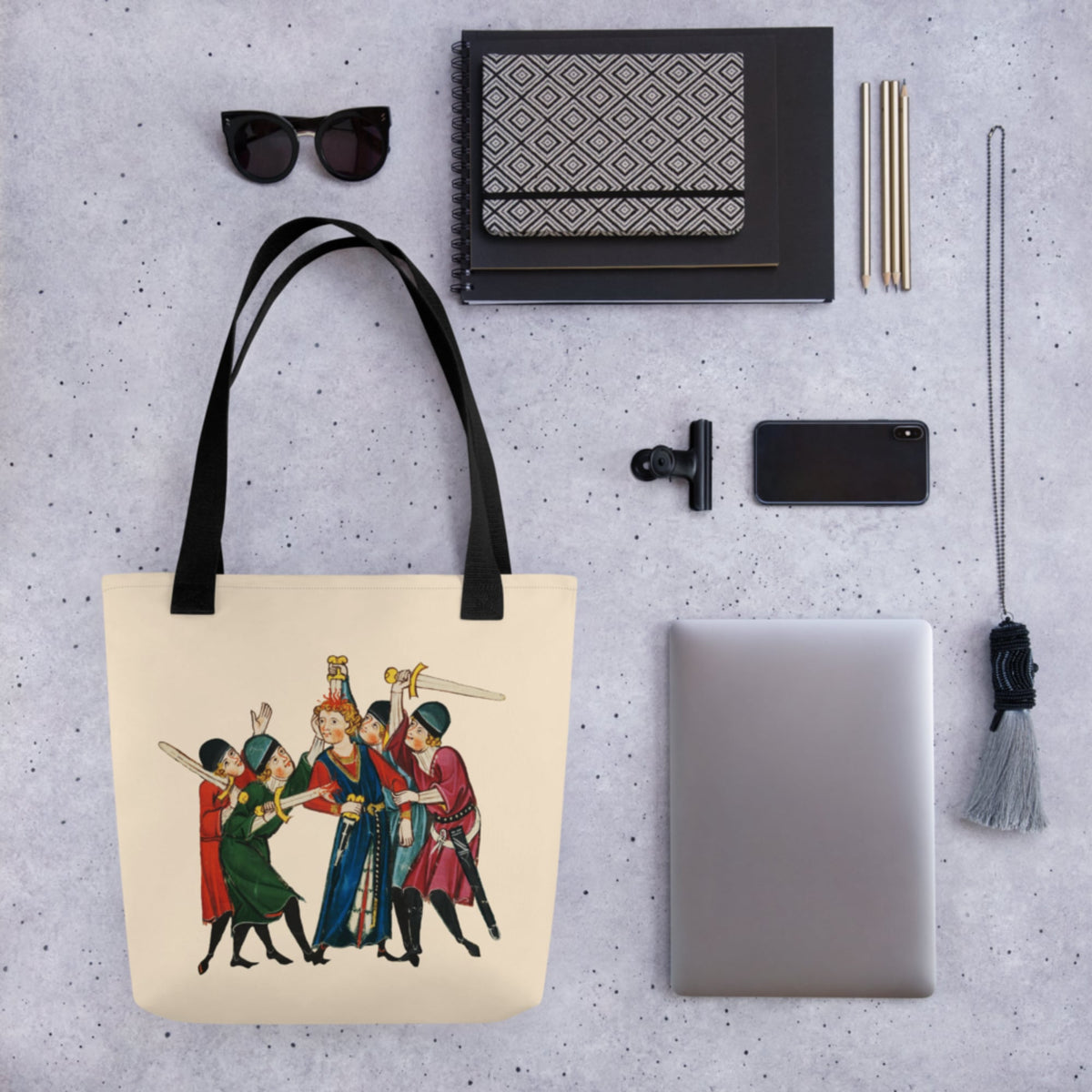 Medieval Positivity Bag - history buff gift by HistoHead