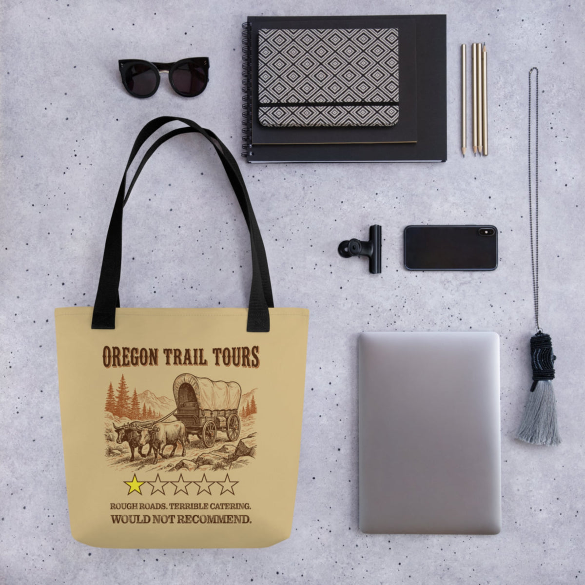 Oregon Trail Tours Review Bag - history buff gift by HistoHead