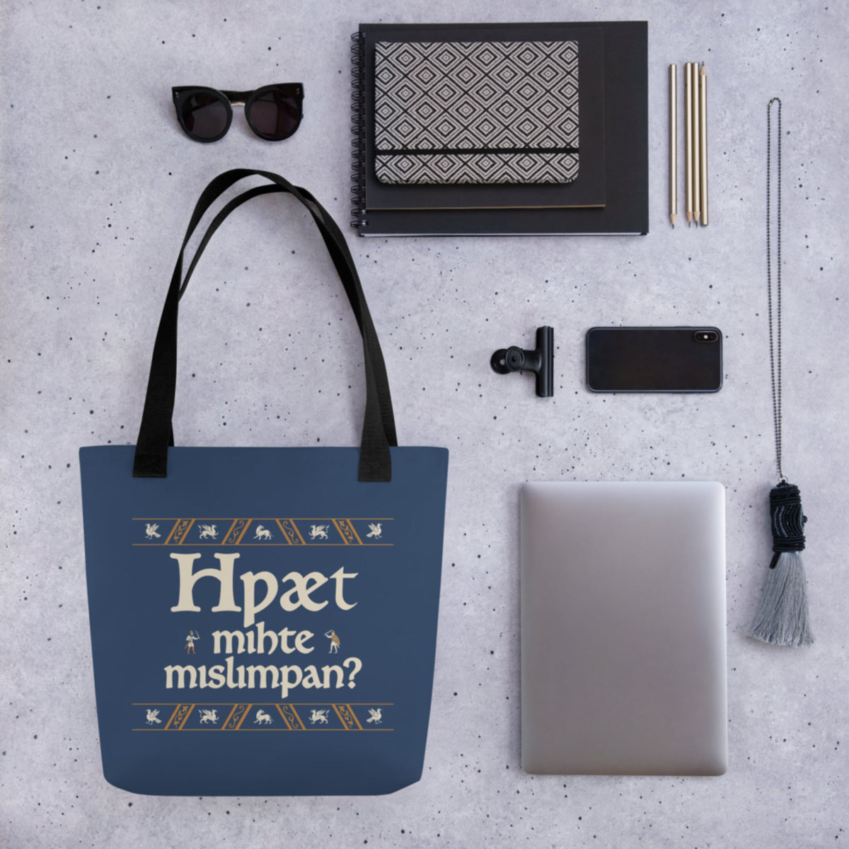 What Could Possibly Go Wrong in Old English (Wynn Version) Bag - history buff gift by HistoHead
