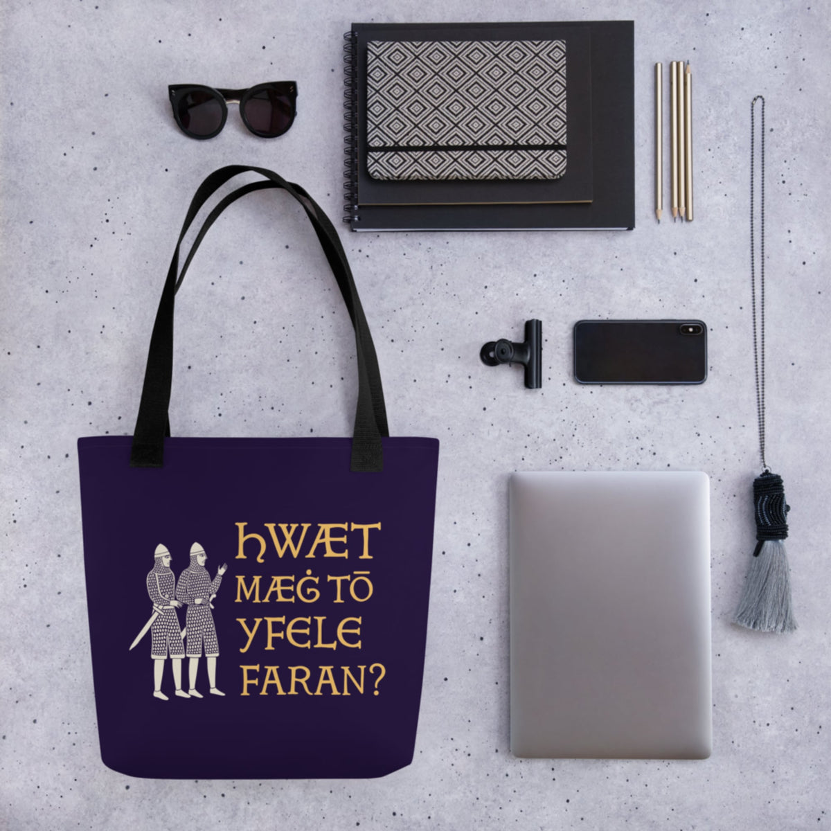 What Could Possibly Go Wrong in Old English Bag - history buff gift by HistoHead