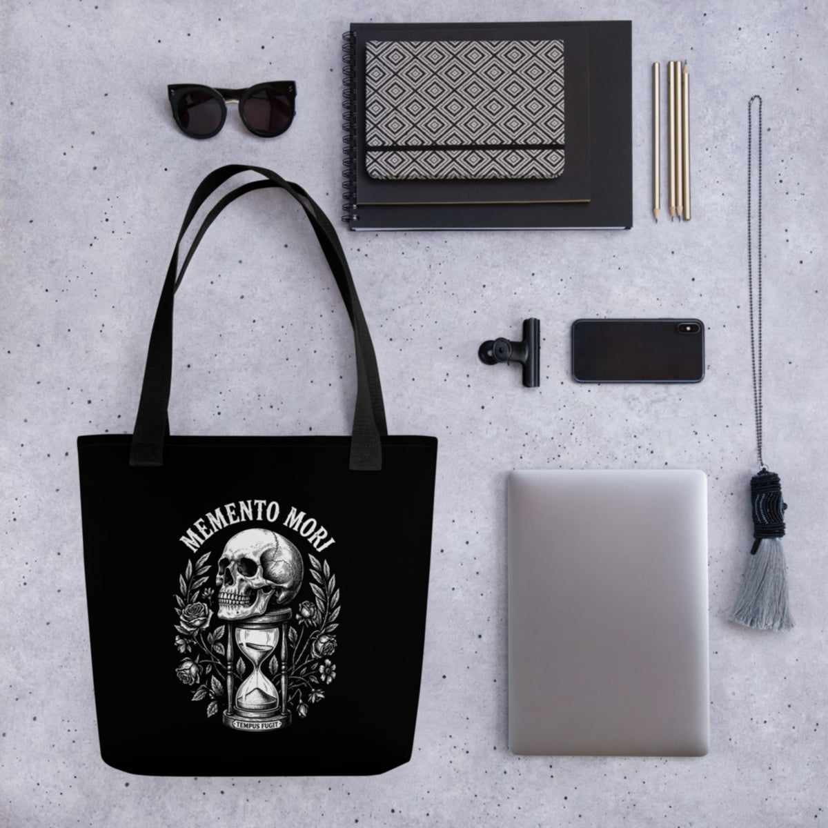 Memento Mori Tempus Fugit Bag - history buff gift by HistoHead