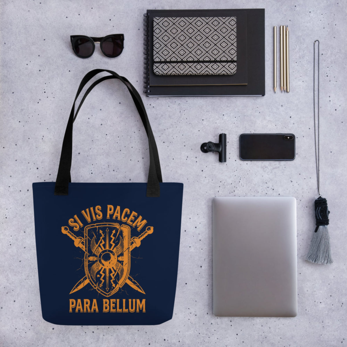 Si Vis Pacem Para Bellum Scutum Bag - history buff gift by HistoHead