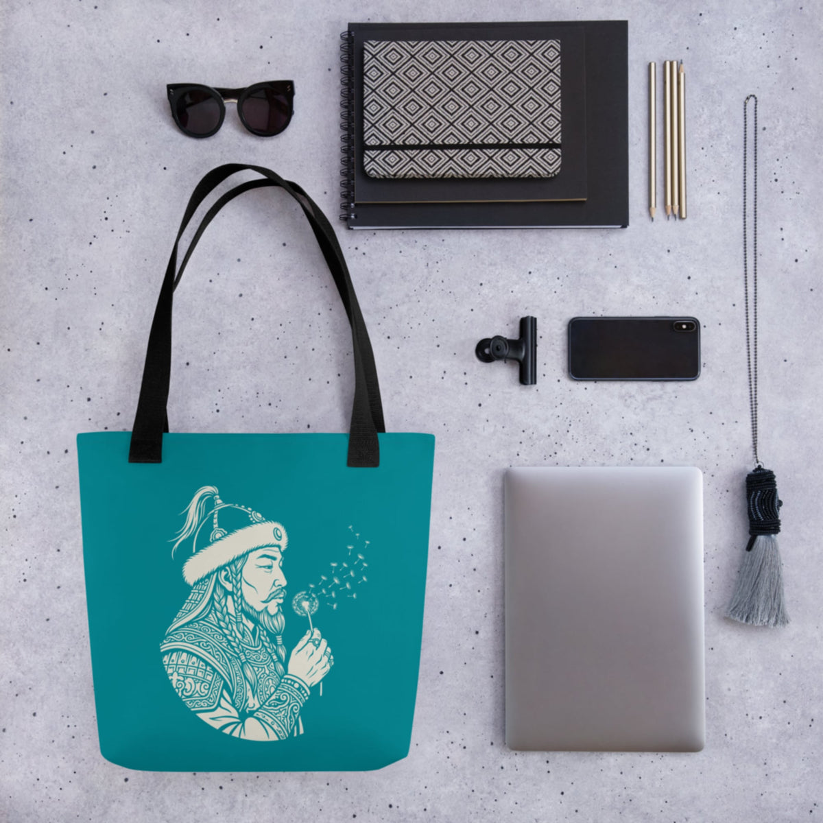 Genghis Khan Blowing Wishes Bag - history buff gift by HistoHead