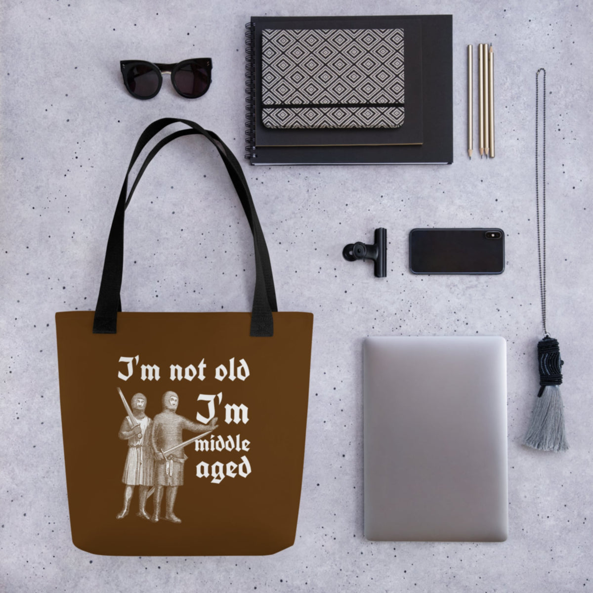 I'm Not Old I'm Middle Aged Bag - history buff gift by HistoHead
