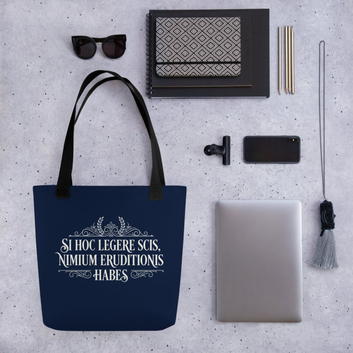 If You Can Read This You Have Too Much Education in Latin Bag - history buff gift by HistoHead