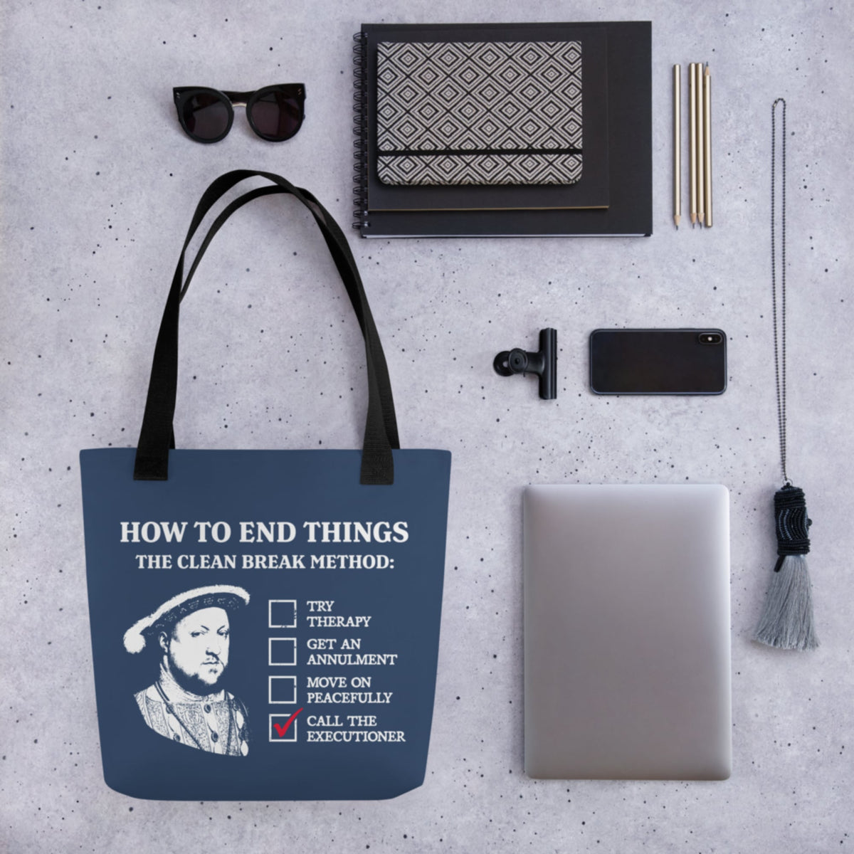 Henry VIII's Breakup Guide Bag - history buff gift by HistoHead