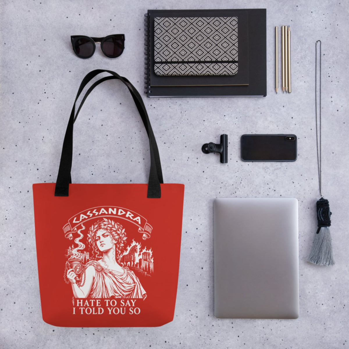 Cassandra Hate to Say I Told You So Bag - history buff gift by HistoHead