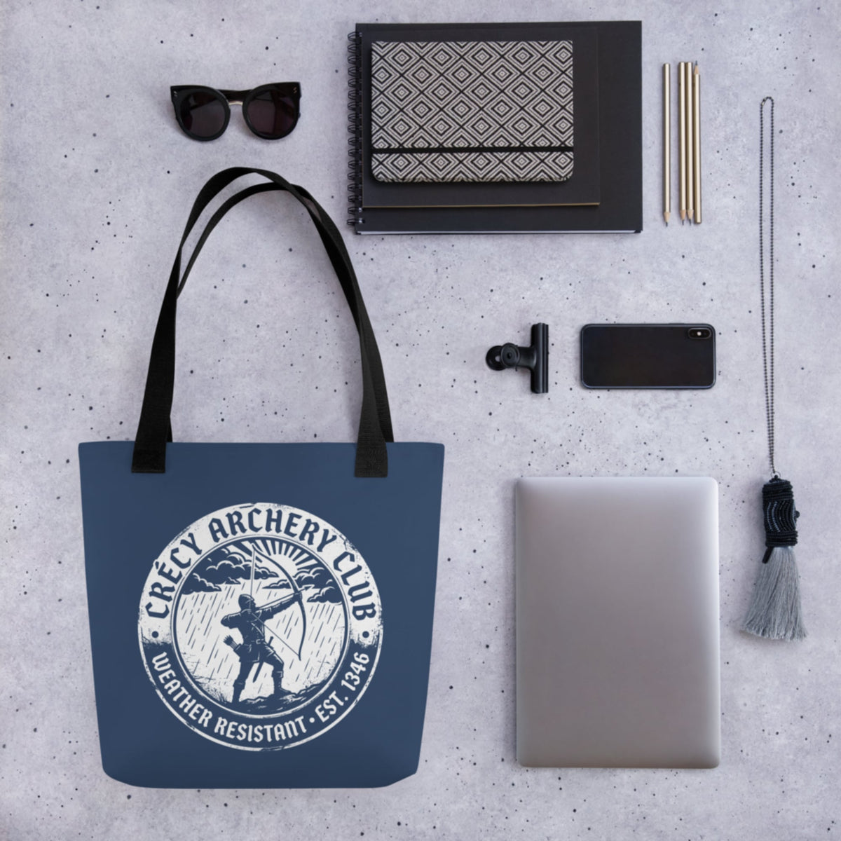 Crecy Archery Club Bag - history buff gift by HistoHead