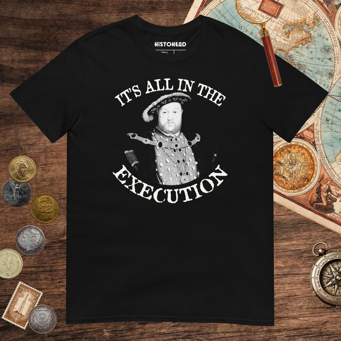 Black Henry VIII Execution Tee - history buff gift by HistoHead