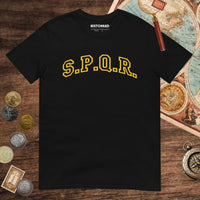 Black SPQR Tee - history buff gift by HistoHead