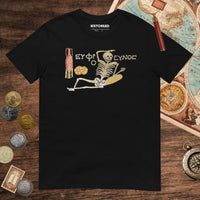Black Skeleton Mosaic Tee - history buff gift by HistoHead