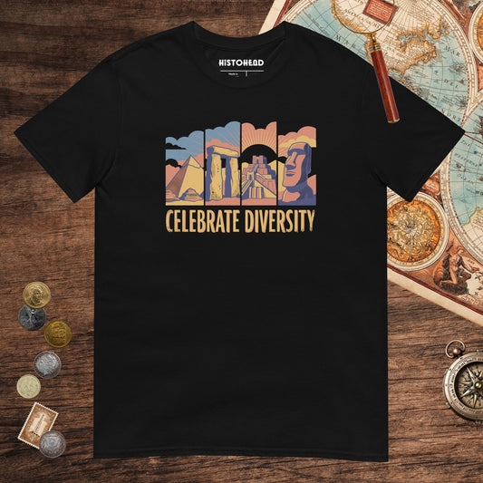 Black Celebrate Diversity Stone Wonders Edition Tee - history buff gift by HistoHead