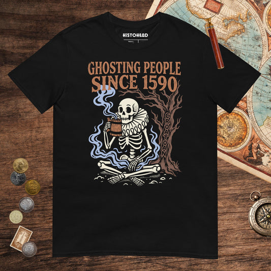 Black Roanoke Colony Ghosting Since 1590 Tee - history buff gift by HistoHead