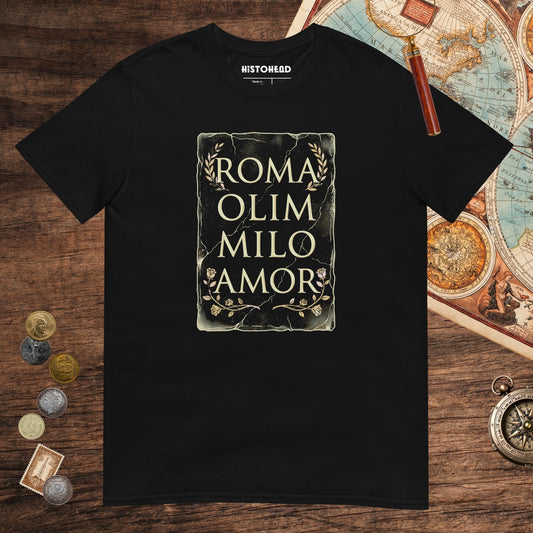 Black Roma Amor Tee - history buff gift by HistoHead
