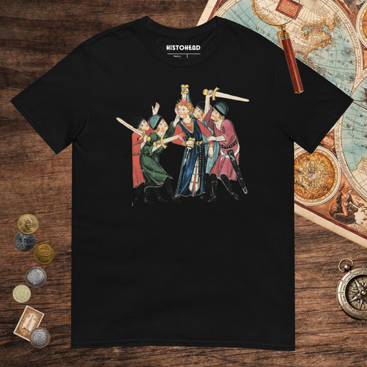 Black Medieval Positivity Tee - history buff gift by HistoHead