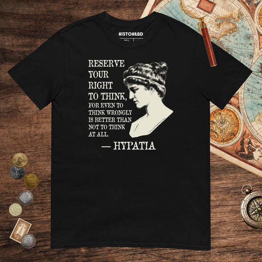 Black Hypatia Quote Tee - history buff gift by HistoHead