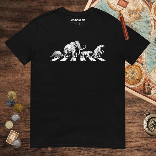 Black Pleistocene Road Tee - history buff gift by HistoHead