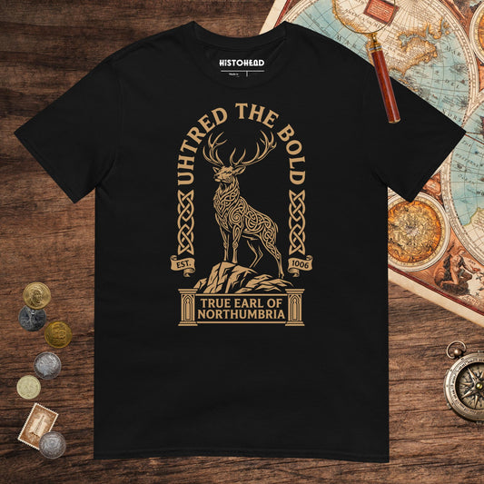 Black Uhtred the Bold Tee - history buff gift by HistoHead