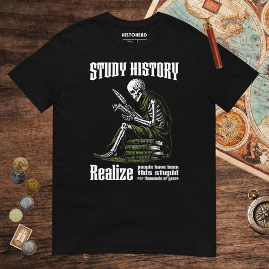 Black Study History Tee - history buff gift by HistoHead