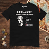 Black Alexander's Gordian Knot Guide Tee - history buff gift by HistoHead